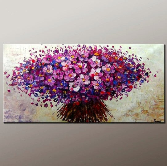 5 Panels Hand-Painted Abstract Plum Blossom Flower Oil Painting on Canvas  Large Modern Wall Art Decoration - China Flower Painting and Flower Oil  Painting price