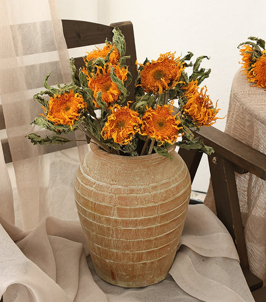 A Bunch of Sunflowers, Natural Decorations, Flower Arrangement, Handmade Artificial Flowers for Home Decor, Natural Dried Sunflower Stems-Grace Painting Crafts