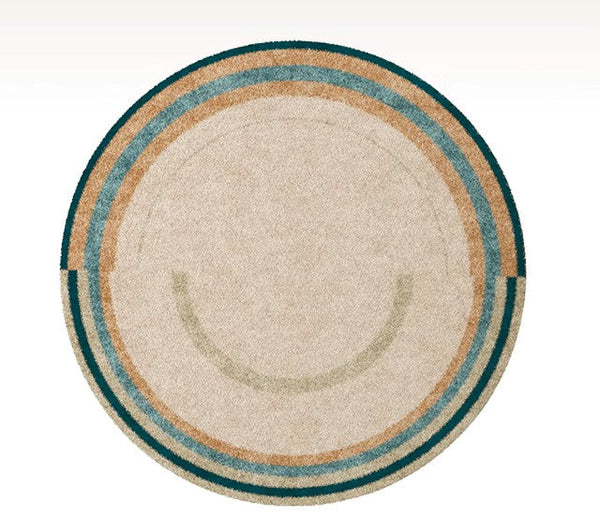 Modern Area Rugs under Coffee Table, Abstract Contemporary Round Rugs, Modern Rugs for Dining Room, Geometric Modern Rugs for Bedroom-Grace Painting Crafts