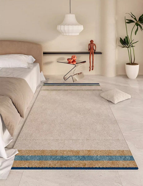 Modern Rugs under Dining Room Table, Abstract Area Rugs for Living Room, Modern Carpets for Kitchen, Geometric Contemporary Modern Rugs Next to Bed-Grace Painting Crafts