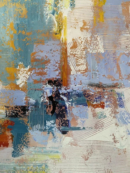 Acrylic Abstract Painting Behind Sofa, Acrylic Painting for Sale, Large Painting on Canvas, Living Room Wall Art Paintings, Buy Paintings Online-Grace Painting Crafts