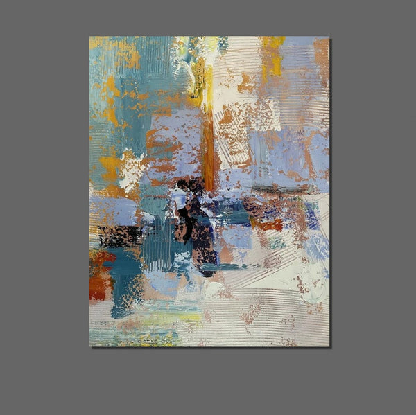 Acrylic Abstract Painting Behind Sofa, Acrylic Painting for Sale, Large Painting on Canvas, Living Room Wall Art Paintings, Buy Paintings Online-Grace Painting Crafts