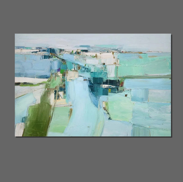 Modern Living Room Wall Art Ideas, Contemporary Canvas Art, Canvas Paintings for Bedroom, Hand Painted Art on Canvas, Original Acrylic Art-Grace Painting Crafts