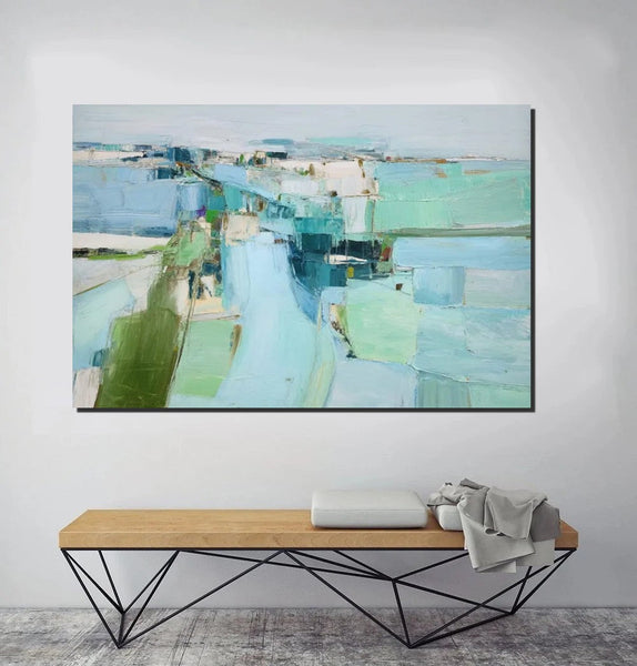 Modern Living Room Wall Art Ideas, Contemporary Canvas Art, Canvas Paintings for Bedroom, Hand Painted Art on Canvas, Original Acrylic Art-Grace Painting Crafts