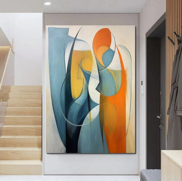 Acrylic Abstract Paintings, Buy Abstract Painting Online, Simple Modern Art, Bedroom Wall Art Paintings, Large Painting on Canvas-Grace Painting Crafts
