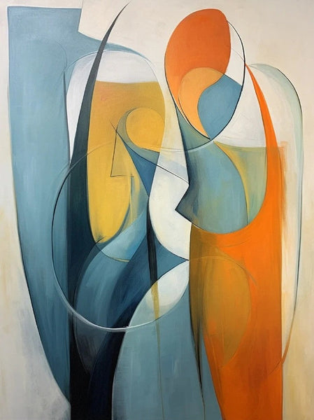 Acrylic Abstract Paintings, Buy Abstract Painting Online, Simple Modern Art, Bedroom Wall Art Paintings, Large Painting on Canvas-Grace Painting Crafts
