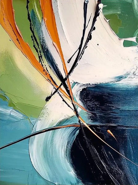 Dining Room Canvas Painting, Contemporary Modern Artwork, Large Canvas Painting for Office, Simple Modern Acrylic Paintings-Grace Painting Crafts