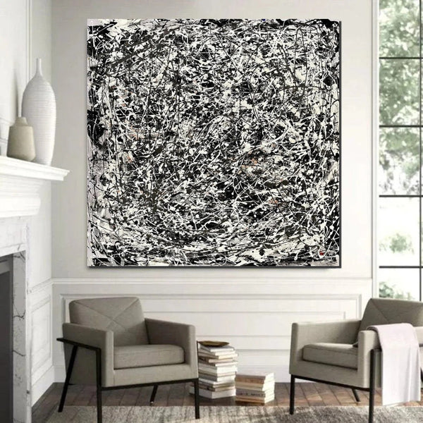 Abstract Canvas Painting, Extra Large Abstract Artwork, Modern Paintings for Dining Room, Hand Painted Wall Painting-Grace Painting Crafts