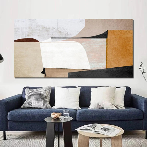 Simple Abstract Art, Original Acrylic Paintings, Hand Painted Canvas Art, Modern Paintings for Bedroom, Modern Living Room Art Ideas, Buy Art Online-Grace Painting Crafts