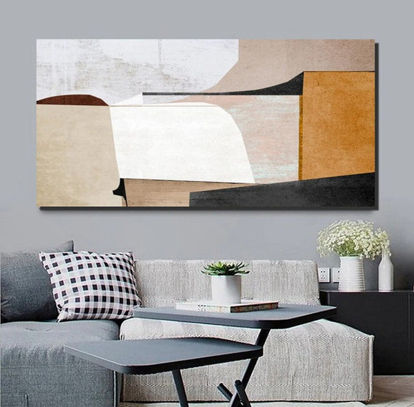 Simple Abstract Art, Original Acrylic Paintings, Hand Painted Canvas Art, Modern Paintings for Bedroom, Modern Living Room Art Ideas, Buy Art Online-Grace Painting Crafts