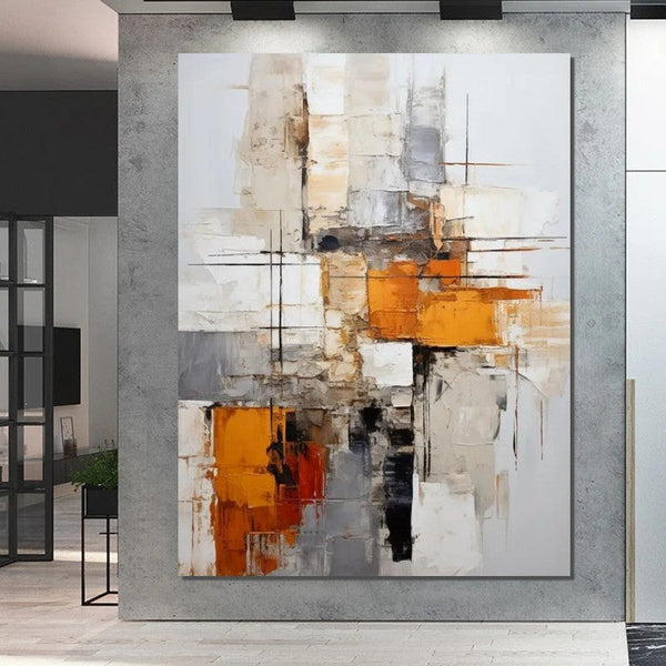 Bedroom Wall Art Paintings, Large Painting on Canvas, Acrylic Abstract Paintings, Buy Abstract Painting Online, Simple Modern Art-Grace Painting Crafts