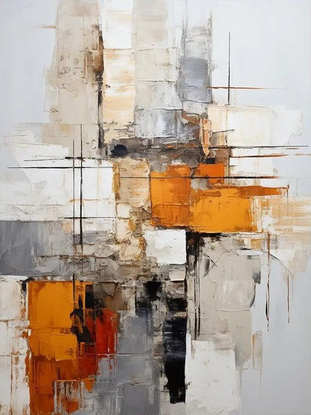 Bedroom Wall Art Paintings, Large Painting on Canvas, Acrylic Abstract Paintings, Buy Abstract Painting Online, Simple Modern Art-Grace Painting Crafts