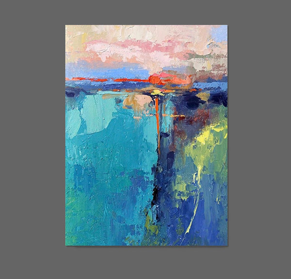 Modern Paintings, Contemporary Art Painting, Bedroom Acrylic Painting, Simple Painting Ideas, Living Room Wall Painting, Extra Large Canvas Painting-Grace Painting Crafts