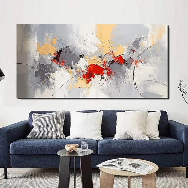 Hand Painted Canvas Art, Modern Paintings for Bedroom, Modern Living Room Art Ideas, Buy Art Online, Simple Abstract Art, Original Acrylic Paintings-Grace Painting Crafts