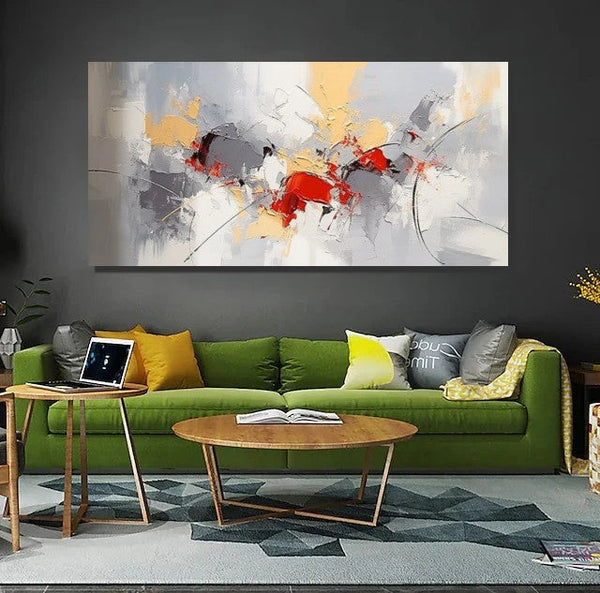 Hand Painted Canvas Art, Modern Paintings for Bedroom, Modern Living Room Art Ideas, Buy Art Online, Simple Abstract Art, Original Acrylic Paintings-Grace Painting Crafts