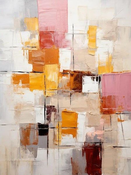 Modern Paintings for Dining Room, Hand Painted Canvas Art, Bedroom Wall Art Ideas, Simple Modern Art, Contemporary Modern Wall Art Paintings-Grace Painting Crafts
