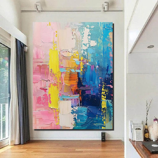 Contemporary Canvas Art, Modern Paintings for Bedroom, Large Wall Art for Living Room, Hand Painted Wall Paintings, Original Abstract Art-Grace Painting Crafts