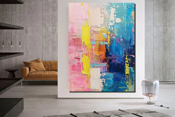 Contemporary Canvas Art, Modern Paintings for Bedroom, Large Wall Art for Living Room, Hand Painted Wall Paintings, Original Abstract Art-Grace Painting Crafts