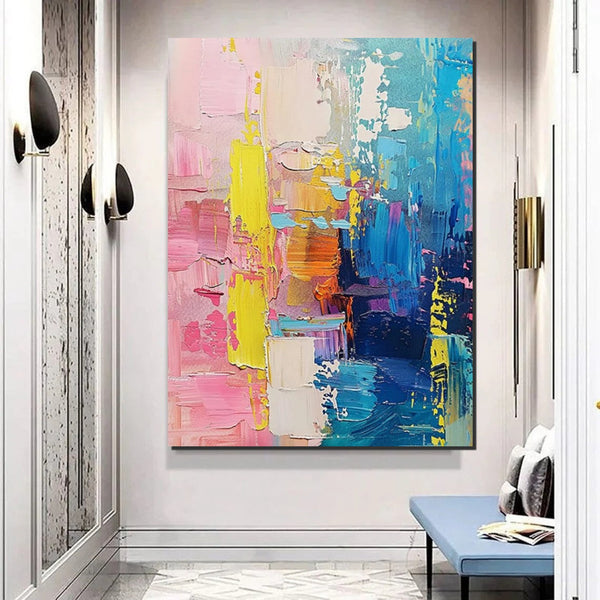 Contemporary Canvas Art, Modern Paintings for Bedroom, Large Wall Art for Living Room, Hand Painted Wall Paintings, Original Abstract Art-Grace Painting Crafts
