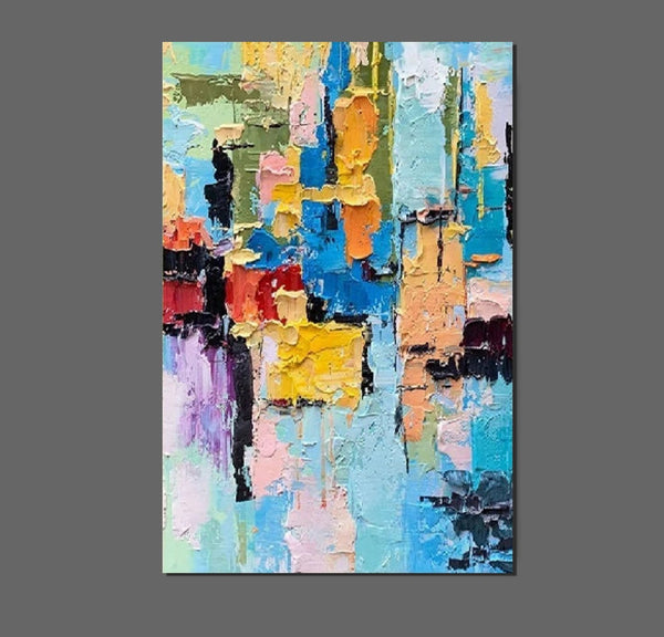 Abstract Acrylic Wall Painting, Extra Large Paintings for Living Room, Modern Abstract Art for Bedroom, Simple Painting Ideas, Hand Painted Wall Painting-Grace Painting Crafts