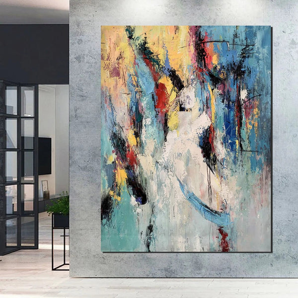 Palette Knife Paintings, Acrylic Paintings on Canvas, Large Paintings Behind Sofa, Abstract Painting for Living Room, Bedroom Modern Wall Art Paintings-Grace Painting Crafts
