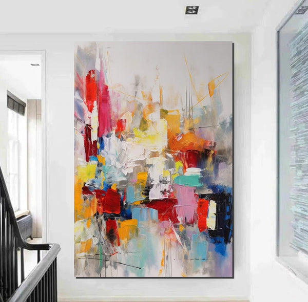Simple Abstract Art, Wall Art Paintings for Bedroom, Large Paintings for Dining Room, Acrylic Painting on Canvas, Simple Modern Art Paintings-Grace Painting Crafts