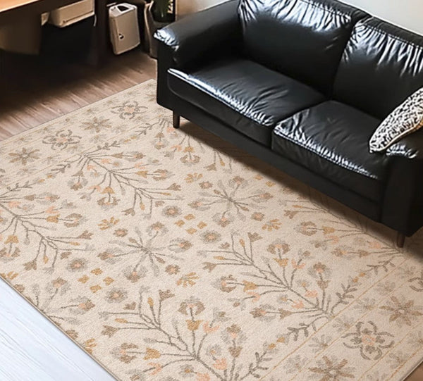 Modern Rugs for Living Room, Flower Pattern Modern Rugs for Farmhouse, Bedroom Modern Rugs, Modern Rugs for Dining Room-Grace Painting Crafts