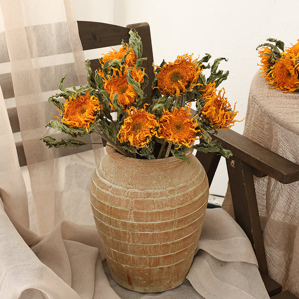 A Bunch of Sunflowers, Natural Decorations, Flower Arrangement, Handmade Artificial Flowers for Home Decor, Natural Dried Sunflower Stems-Grace Painting Crafts