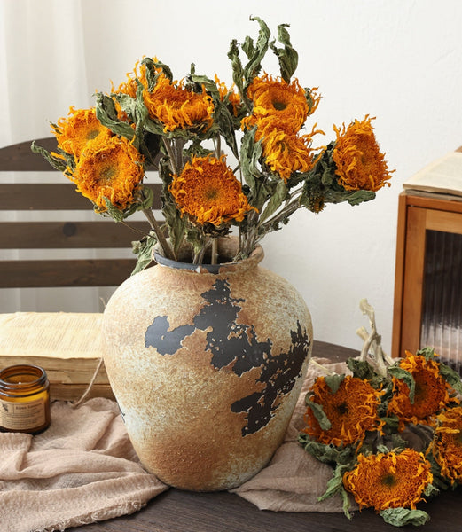 Natural Decorations, A Bunch of Sunflowers, Flower Arrangement, Handmade Artificial Flowers for Home Decor, Natural Dried Sunflower Stems-Grace Painting Crafts