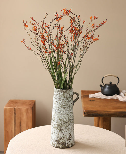 Natural Decorations, Flower Arrangement, Handmade Artificial Flower, Dried Fire Orchid Bouquet, Natural Dried Flowers-Grace Painting Crafts