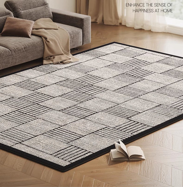Living Room Contemporary Modern Rugs, Modern Rugs for Dining Room, Large Abstract Geometric Modern Rugs, Bedroom Modern Rugs-Grace Painting Crafts