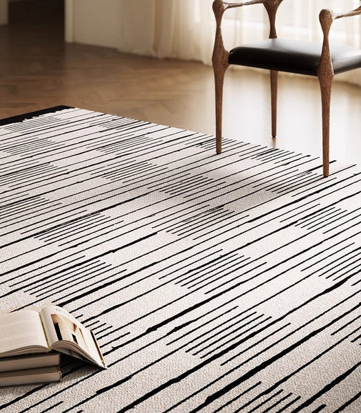 Simple Modern Rugs for Dining Room, Bedroom Modern Rugs, Living Room Contemporary Modern Rugs, Large Abstract Geometric Modern Rugs-Grace Painting Crafts