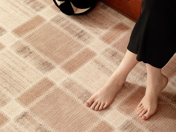Contemporary Rugs for Bedroom, Abstract Modern Carpets for Living Room, Modern Rugs for Dining Room, Mid Century Modern Rugs Next to Bed-Grace Painting Crafts