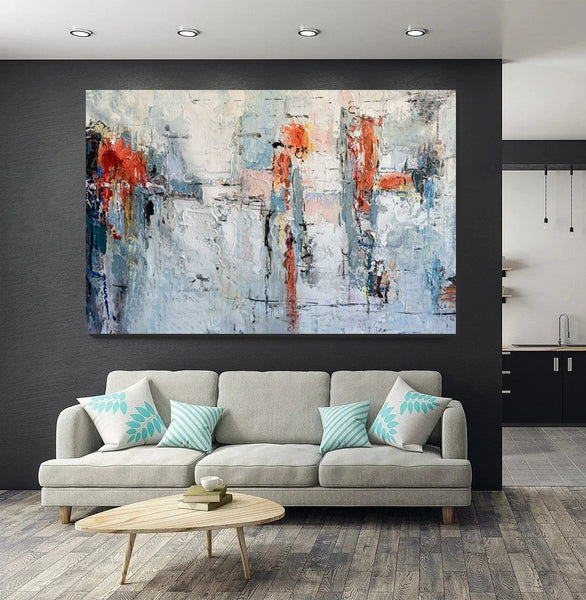 Abstract Acrylic Paintings for Living Room, Buy Paintings Online, Heavy Texture Canvas Art, Modern Contemporary Artwork-Grace Painting Crafts