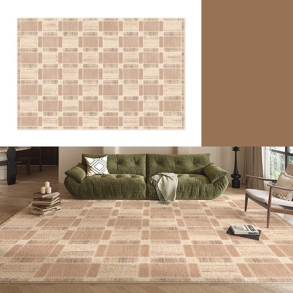 Contemporary Rugs for Bedroom, Abstract Modern Carpets for Living Room, Modern Rugs for Dining Room, Mid Century Modern Rugs Next to Bed-Grace Painting Crafts