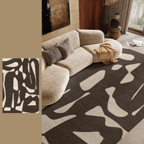 Dining Room Floor Rugs, Abstract Contemporary Rugs for Bedroom, Modern Rug Ideas for Living Room, Modern Rugs under Sofa-Grace Painting Crafts