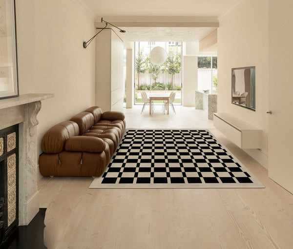 Modern Carpets for Living Room, Modern Rugs for Dining Room, Mid Century Modern Rugs Next to Bed, Thick Contemporary Rugs for Bedroom-Grace Painting Crafts