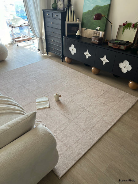Geometric Contemporary Modern Rugs Next to Bed, Modern Rugs under Dining Room Table, Abstract Area Rugs for Living Room-Grace Painting Crafts