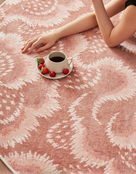 Contemporary Modern Rugs, Mid Century Round Modern Rugs under Chairs, Bedroom Abstract Modern Area Rugs, Geometric Round Rugs for Dining Room-Grace Painting Crafts
