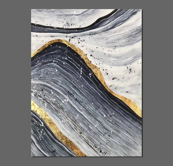 Abstract Canvas Painting, Extra Large Abstract Artwork, Modern Paintings for Dining Room, Hand Painted Wall Painting-Grace Painting Crafts