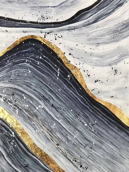 Abstract Canvas Painting, Extra Large Abstract Artwork, Modern Paintings for Dining Room, Hand Painted Wall Painting-Grace Painting Crafts
