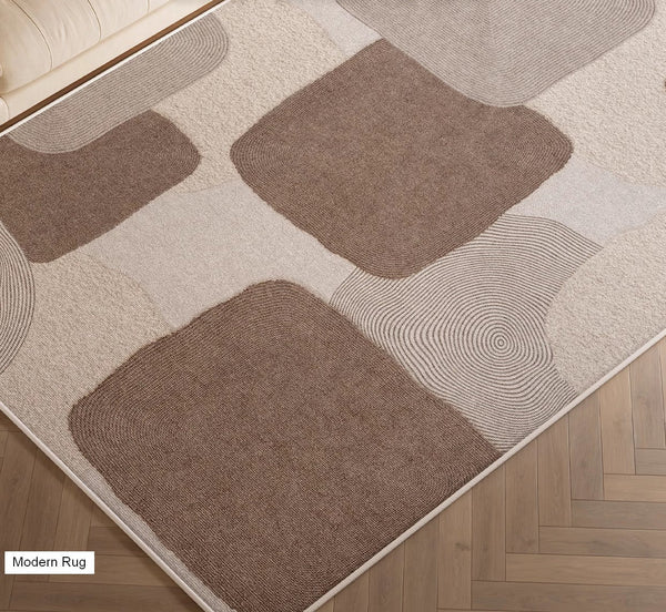 Unique Large Contemporary Floor Carpets for Living Room, Dining Room Modern Rugs, Extra Large Geometric Modern Rugs in Bedroom, Modern Rugs for Sale-Grace Painting Crafts