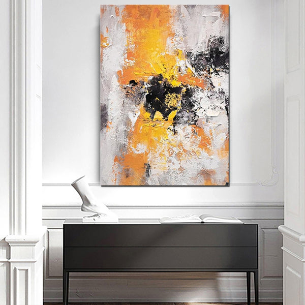 Abstract Acrylic Paintings for Living Room, Modern Contemporary Artwork, Buy Paintings Online, Heavy Texture Canvas Art-Grace Painting Crafts