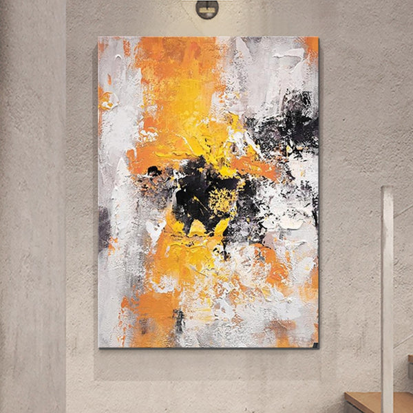 Abstract Acrylic Paintings for Living Room, Modern Contemporary Artwork, Buy Paintings Online, Heavy Texture Canvas Art-Grace Painting Crafts