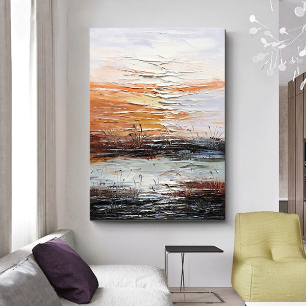Abstract Canvas Painting, Modern Paintings for Living Room, Hand Painted Wall Art, Huge Painting for Sale-Grace Painting Crafts