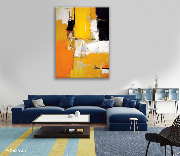 Oversized Canvas Wall Art Paintings, Contemporary Acrylic Painting on Canvas, Original Modern Artwork, Large Abstract Painting for Bedroom-Grace Painting Crafts