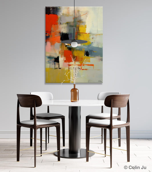 Bedroom Wall Art Ideas, Abstract Canvas Painting, Acrylic Canvas Paintings for Dining Room, Simple Wall Art Ideas, Original Contemporary Paintings-Grace Painting Crafts