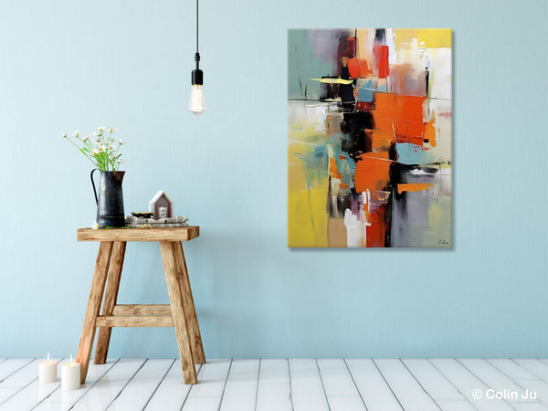 Abstract Canvas Painting, Modern Paintings for Living Room, Huge Painting for Sale, Original Hand Painted Wall Art-Grace Painting Crafts
