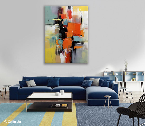 Abstract Canvas Painting, Modern Paintings for Living Room, Huge Painting for Sale, Original Hand Painted Wall Art-Grace Painting Crafts