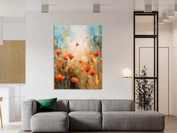 Abstract Flower Painting, Flower Acrylic Painting, Canvas Painting Flower, Original Paintings on Canvas, Modern Acrylic Paintings for Bedroom-Grace Painting Crafts